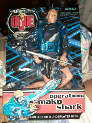 Mip Hasbro 12 " The Adventures Of Gi Joe Operation: Mako Shark 1999 W/ Knife