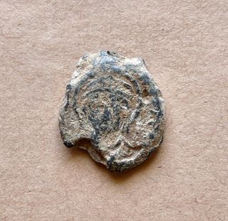 Imperial Byzantine Lead Seal Of Mauritius Tiberius (582 - 602).