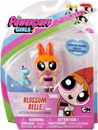 Powerpuff Girls Power Puff 2 " Action Doll Figurine Spinmaster - Blossom Belle