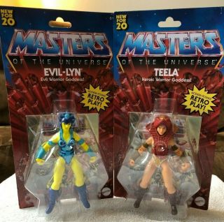 Mattel Teela And Evil Lyn Action Figure Motu - Master Of The Universe