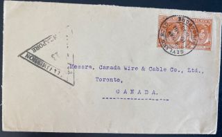 1940 Singapore Straits Settlements Malaya Patriotic Label Cover To Canada