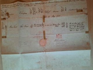 Straits Settlements Penang Document Impressed $1 Revenues 1872 Fiscal