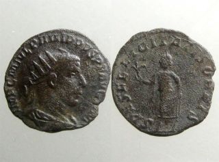 Philip I Ae Antoninianus_roman Empire_spes Raising Skirt,  With Flower