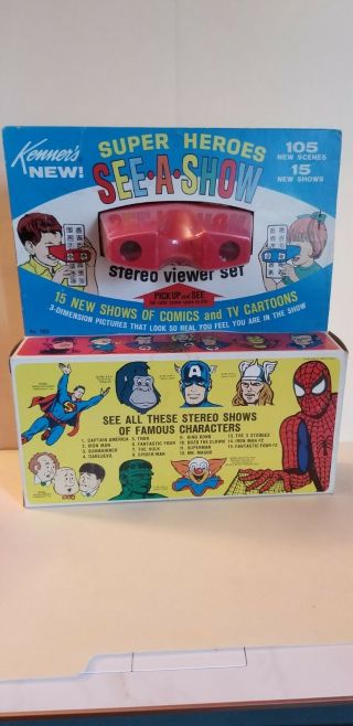 Vintage Rare 1966 Marvel Kenner See - A - Show Viewer Set Marvelmania Spiderman