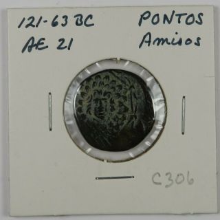 C306 Turkey,  Pontos,  Amisos,  Ae20,  Gorgon/athena,  Of Mithradates Vi,  121 - 63bc D