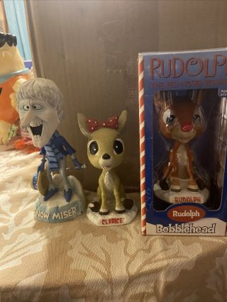 Rudolph Snow Miser￼ And Clarice￼ Bobblehead 2002 Rudolph & Island Of Misfit