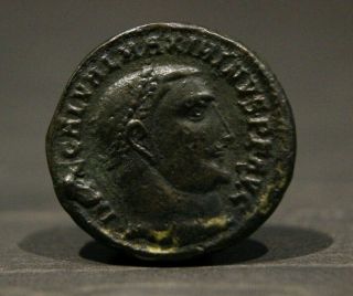 56.  Roman Bronze Coin Maximinus Ii.  Ad 310 - 313.  Æ Follis Nicomedia