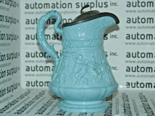 W.  Ridgway & Co.  1835 Antique Glazed Pitcher With Pewter Lid