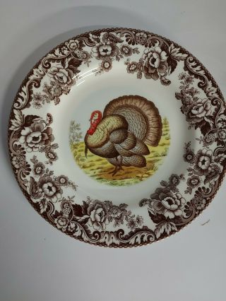 Spode Woodland Set Of 4 Dinner Plates - All Turkey