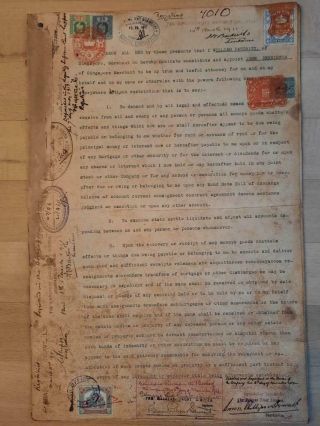 Straits Settlements Singapore Document Revenues 1911 Hong Kong Malaya Patchitt