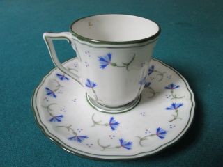 Limoges France Antique Ceralene A.  Raynaud Et Cie.  Coffee Cup And Saucer [94]