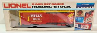 Lionel O Scale 6 - 9879 Hills Brothers Coffee Reefer Car Red 1980 T229