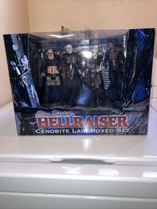 Hellraiser Cenobite Lair Box Set Clive Barker W/signed Print Neca Reel Toys