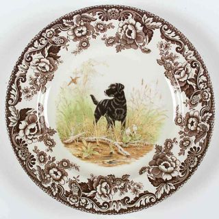 Spode Woodland Black Lab 4 Dinner Plate Made In England