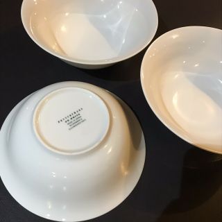 Set Of (3) Pottery Barn Pb White Soup/cereal Bowl Bowls 6 1/2 " Made In Japan