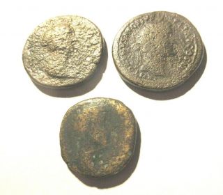 3 X Sesterze Of Marc Aurel,  Antoninus Pius And Faustina I.
