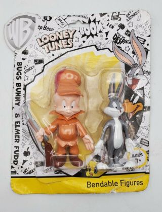 Warner Brothers Looney Tunes Bugs Bunny & Elmer Fudd Bendable Figures