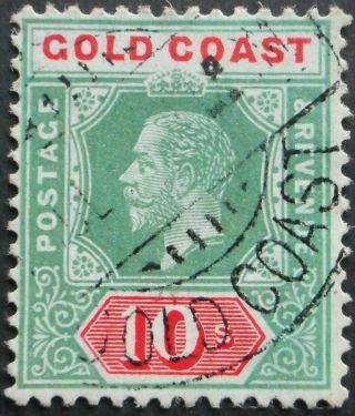 Gold Coast 1913 Gv Ten Shillings Sg 83