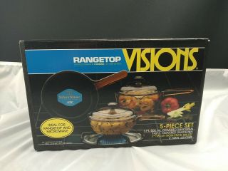 Visions Rangetop Cookware By Corning 5 Piece Set V - 168 - R 1990