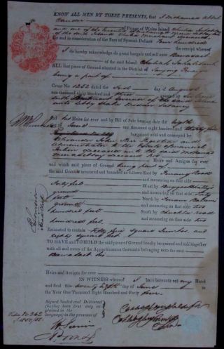 Straits Settlements Document Prince Of Wales Island Tanjong Penang Revenue 1844