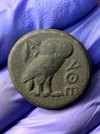 Ancient Greek Bc Owl Coin Rare Goddess Athena The Athens Owl Greece Attica Zeus