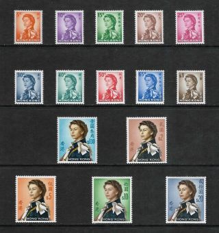 1962 Full Set Hong Kong Stamps - Sg 196 - 223 Mnh - Queen Elizabeth Ii Colony.