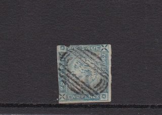 Mauritius 1859 Lapirot 2d Blue Intermediate,  Stamp With Faults Sg 38