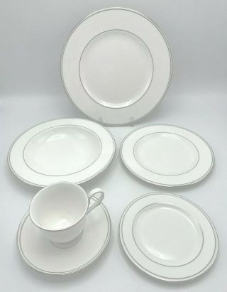Lenox Federal Platinum 6 Piece Place Setting Includes Soup Bowl Made In Usa