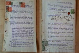 Straits Settlements Singapore Document $25 Revenues 1908 Consulate Japan