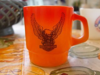 Fire - King Orange Fade Harley Davidson Motorcycles Bike Advertising Coffee Mug