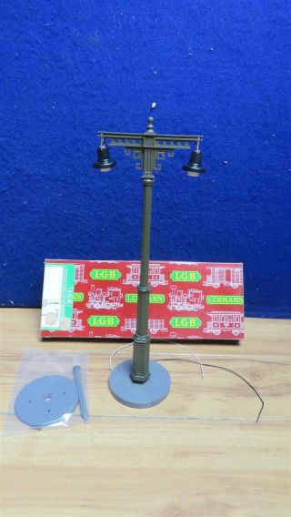 Lgb G Scale 5056 Double Arm Operating Olive Street Light Lamp 592142r