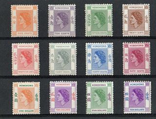 Hong Kong - 1954 - Qe Ii - Complete Set Of Stamps - Not Hinged - Mnh