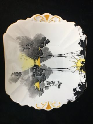 Shelley Queen Anne Sunrise & Tall Trees 11678 9.  5 Inch CAKE PLATE 2