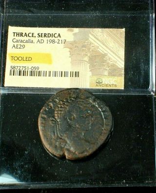 Thrace,  Serdica Caracalla,  Ad 198 - 217ae29 Ngc Flip Tooled (651)