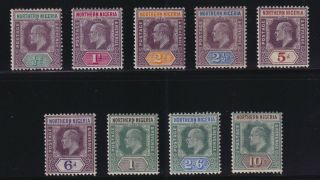 Northern Nigeria Sc 10 - 18 (1902) 1/2d To 10/ - King Edward Vii Set H
