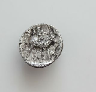 Troas,  Neandria.  C.  350 - 340 Bc.  Ar 8,  5mm 0,  5g.  Obol Chian Standard.  Apollo Ram