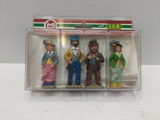 Lgb 1:22.  5 G Scale People Standing Train Station Figures Four (4) 5249