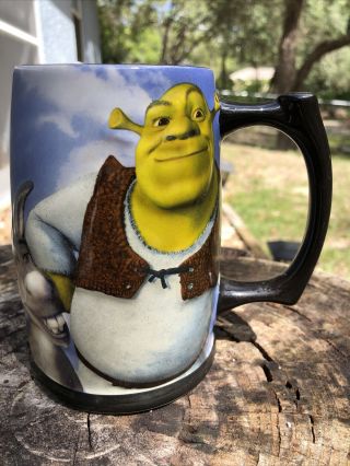 Shrek Donkey 4d Ceramic Coffee Mug Cup Universal Studios 2008 Rare Htf