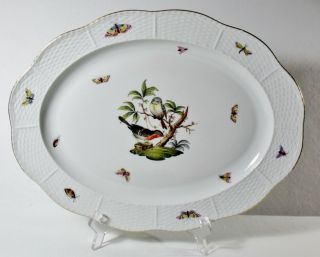 Herend Rothschild Bird 14 - 1/2 " Oval Platter
