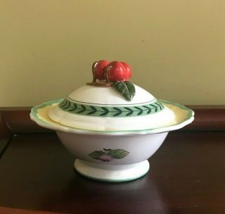 Villeroy & Boch French Garden Covered Dish With Cherries On Top