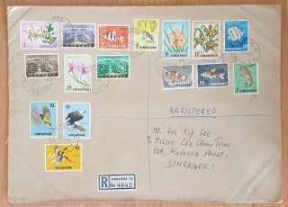 Malaya Singapore Birds Stamps To $5 Cover