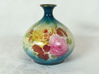 Royal Bonn Antique Franz Anton Mehlem Earthenware Iris Vase Factory 1888 - 1920