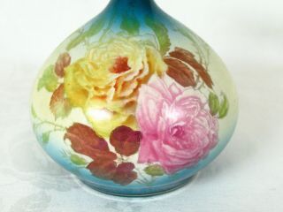 Royal Bonn Antique Franz Anton Mehlem Earthenware Iris Vase Factory 1888 - 1920 2