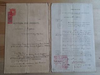 Straits Settlements Singapore Documents Revenue 1901 Ong Chye Liew Fiscal