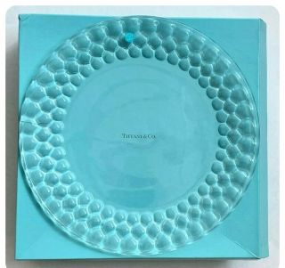 Tiffany & Co.  Honeycomb/thumbprint Crystal Lrg Charger/platter