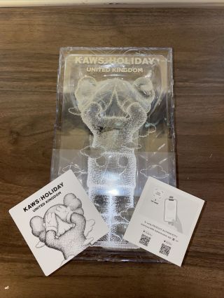 Kaws Holiday Uk Black Vinyl Figure In Hand,  Ships Asap - 100 Authentic