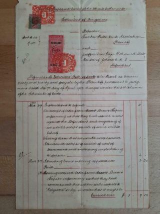 Straits Settlements Singapore Document $10 Judicial Revenue 1903 Fiscal