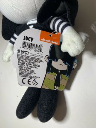 Nickelodeon Loud House Lucy 8 - Inch Plush Doll Goth Bangs Emo Pale NWTs 3