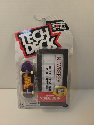 Tech Deck Street Hits Thank You Skate Fingerboard W/obstacle