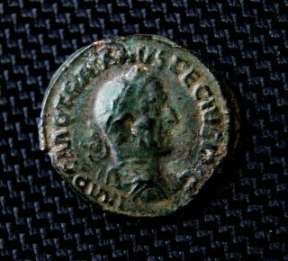 18.  Roman Trajan Decius,  249 - 251 Ad Denarius Bronze Coin